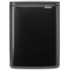 Brabantia Bo Waste Bin acél szemetes felnyitható fedéllel, fali/álló - matt fekete 12L szemetes