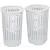 Brabantia Collect-It Laundry Basket Set of 2, magasított szennyestartó kosár szett levehető Quick-Drop fedővel, 2db-os, 55L, szellőző test, újrahasznosított műanyag, fehér - 247880