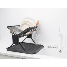 Brabantia edényszárító+tálca összecsukható nagy, sötét szürke, 139482 konyhai eszköz