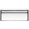 Brabantia Fall Front kenyértartó lehajtható ajtóval, mágneses zárral, sík tetővel, szögletes, 465mm széles, r.m. acél, fényes - 236846