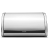 Brabantia Roll Top kenyértartó halkan záródó, befelé gördülő fedéllel, 316mm széles, 1 kenyérhez, ívelt forma, r.m. acél, selyem matt - 348907