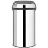 Brabantia Touch Bin New XXL acél nyomófedeles szemetes - rozsdamentes acél, fényes 60L
