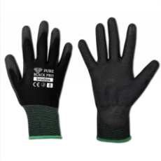 Bradas Kesztyű RWPBCP8 PURE BLACK PRO polyuretan 8
