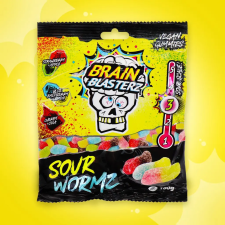  Brain Blasterz Sour Wormz Savanyú gumicukor 100g csokoládé és édesség