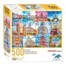 Brain Tree Puzzle Emlékművek színekben 500 db puzzle, kirakós