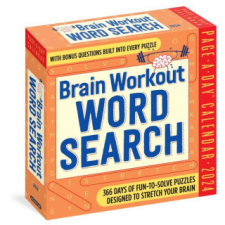  Brain Workout Word Search Page-A-Day Calendar 2024: 366 Days of Fun-To-Solve Puzzles Designed to Stretch Your Brain naptár, kalendárium