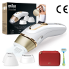Braun Silk-expert PRO 5 PL5382 IPL epilátor, automatikus és folyamatos, Skin pro 2.0 érzékelővel, 400 000 impulzus, 10 intenzitási szint, 125 impulzus percenként, 2 precíziós fej, 1 széles fe