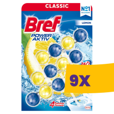 BREF Power Aktiv golyós WC illatosító Citrom 3x50g (Karton - 9 csomag) tisztító- és takarítószer, higiénia