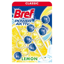 BREF WC illatosító golyós 3 x 50 g Power Aktiv Bref Lemon tisztító- és takarítószer, higiénia