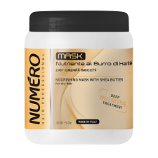 Brelil Numero Carite Mask 1000 ml - Tápláló hajpakolás sheavajjal száraz hajra hajbalzsam