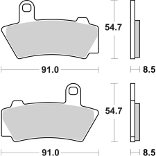 BREMBO 07BB41SP Fémes fékbetét hátsó kerékre BREMBO Futómű és fék alkatrészek Fékbetétek (tárcsafék) egyéb motorkerékpár alkatrész