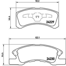 BREMBO fékbetétkészlet, tárcsafék BREMBO P 16 011 autóalkatrész