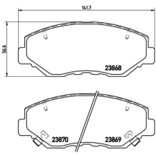 BREMBO fékbetétkészlet, tárcsafék BREMBO P 28 035 autóalkatrész