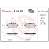 BREMBO fékbetétkészlet, tárcsafék BREMBO P 50 117