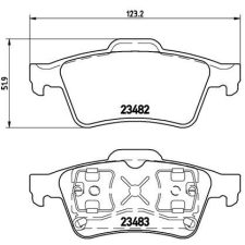 BREMBO fékbetétkészlet, tárcsafék BREMBO P 59 044 autóalkatrész