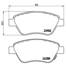 BREMBO fékbetétkészlet, tárcsafék BREMBO P 59 051 autóalkatrész