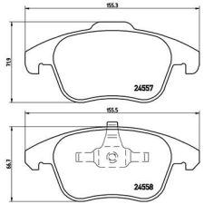 BREMBO fékbetétkészlet, tárcsafék BREMBO P 61 086 autóalkatrész