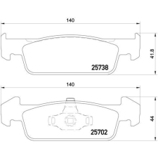 BREMBO fékbetétkészlet, tárcsafék BREMBO P 68 060 autóalkatrész