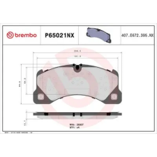 BREMBO fékbetétkészlet, tárcsafék P65021NX autóalkatrész