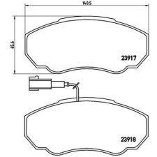 BREMBO fékbetétkészlet, tárcsafék P 23 091 autóalkatrész