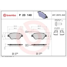 BREMBO fékbetétkészlet, tárcsafék P 23 140 autóalkatrész