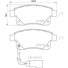 BREMBO fékbetétkészlet, tárcsafék P 24 066 autóalkatrész