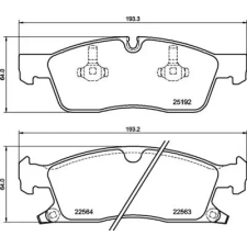 BREMBO fékbetétkészlet, tárcsafék P 37 027 autóalkatrész