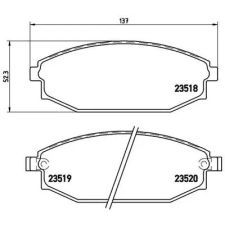 BREMBO fékbetétkészlet, tárcsafék P 54 027 autóalkatrész