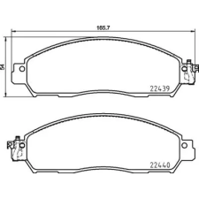 BREMBO fékbetétkészlet, tárcsafék P 56 120 autóalkatrész