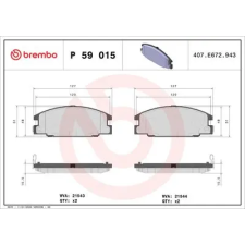 BREMBO fékbetétkészlet, tárcsafék P 59 015 autóalkatrész