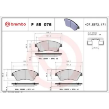 BREMBO fékbetétkészlet, tárcsafék P 59 076 autóalkatrész
