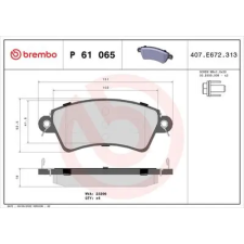 BREMBO fékbetétkészlet, tárcsafék P 61 065 autóalkatrész