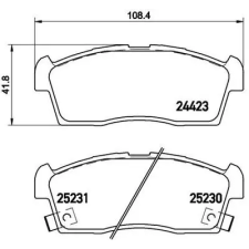 BREMBO fékbetétkészlet, tárcsafék P 61 108 autóalkatrész