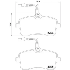 BREMBO fékbetétkészlet, tárcsafék P 61 109 autóalkatrész