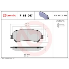 BREMBO fékbetétkészlet, tárcsafék P 68 067 autóalkatrész
