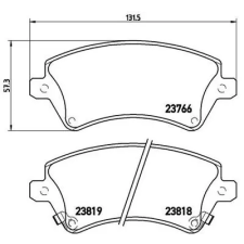 BREMBO fékbetétkészlet, tárcsafék P 83 064 autóalkatrész