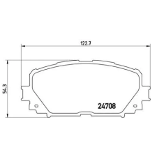 BREMBO fékbetétkészlet, tárcsafék P 83 101 fékbetét
