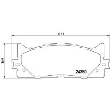 BREMBO fékbetétkészlet, tárcsafék P 83 117X autóalkatrész