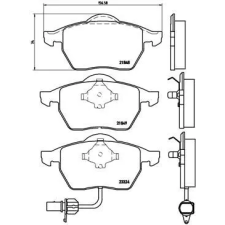 BREMBO fékbetétkészlet, tárcsafék P 85 060 autóalkatrész