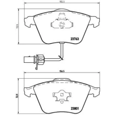BREMBO fékbetétkészlet, tárcsafék P 85 084 autóalkatrész