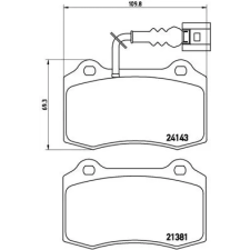 BREMBO fékbetétkészlet, tárcsafék P 85 104 autóalkatrész