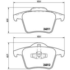 BREMBO fékbetétkészlet, tárcsafék P 86 019 autóalkatrész