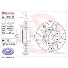 BREMBO féktárcsa 09.7812.1S autóalkatrész