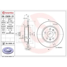 BREMBO féktárcsa 09.C929.21 autóalkatrész