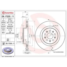 BREMBO féktárcsa 09.F220.11 autóalkatrész