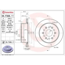 BREMBO féktárcsa 09.F368.11 autóalkatrész