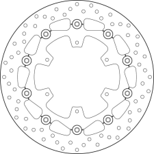 BREMBO Oro Félig-függesztett Féktárcsa - 78B408A8 motorkerékpár féktárcsa