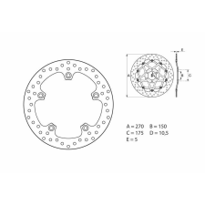 BREMBO Oro Fix Féknyereg - 68B407G0 egyéb motorkerékpár alkatrész