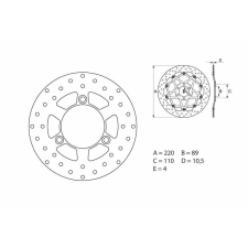 BREMBO Oro Fix féktárcsa - 68B40729 egyéb motorkerékpár alkatrész