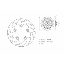 BREMBO Oro Fix féktárcsa - 68B40744 egyéb motorkerékpár alkatrész